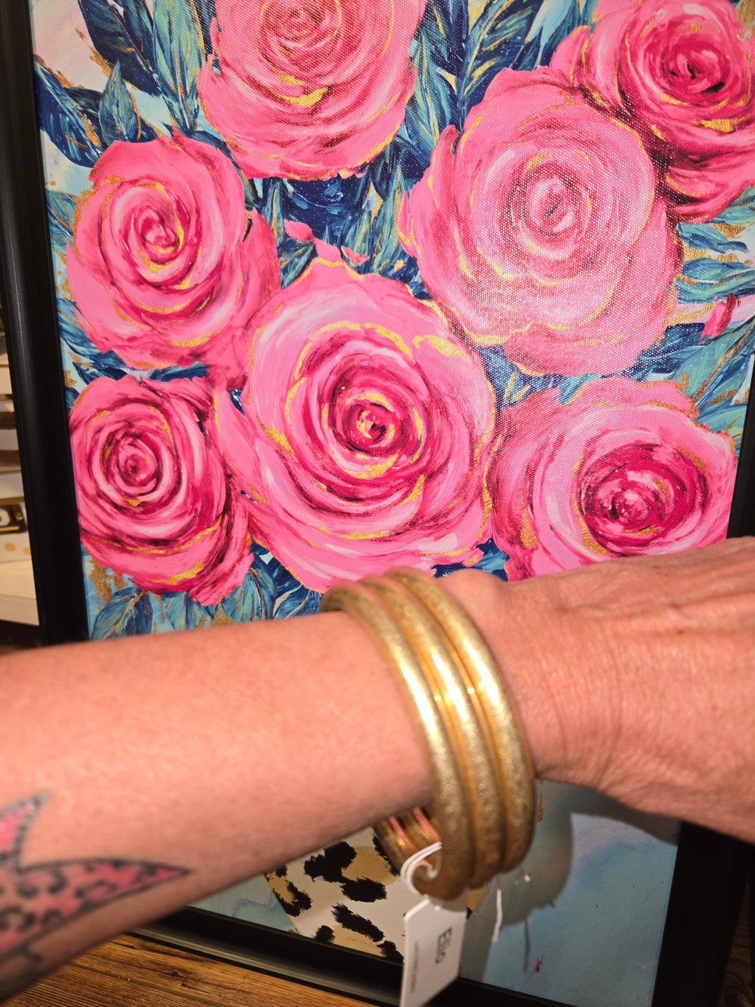 Matte gold medal tubed Bangles Set of three