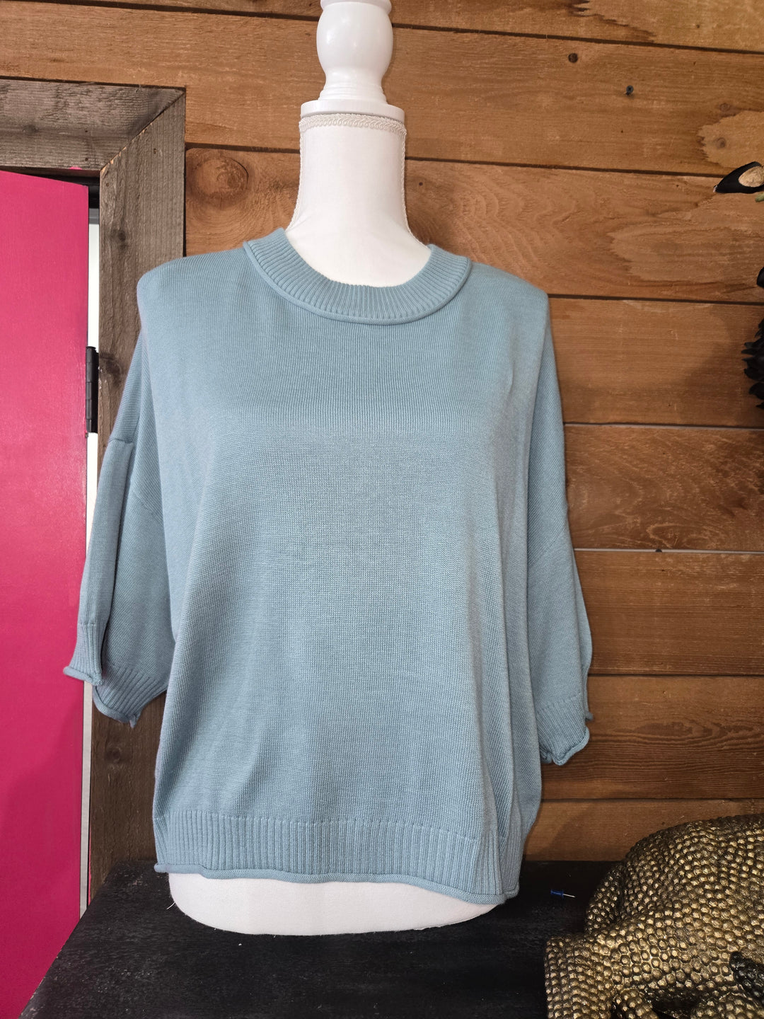 Soft Wool Mix Round Neck Sweater Top