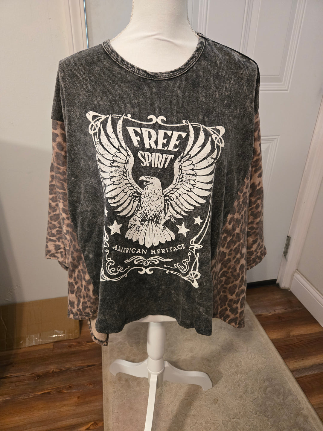 Leopard poncho top