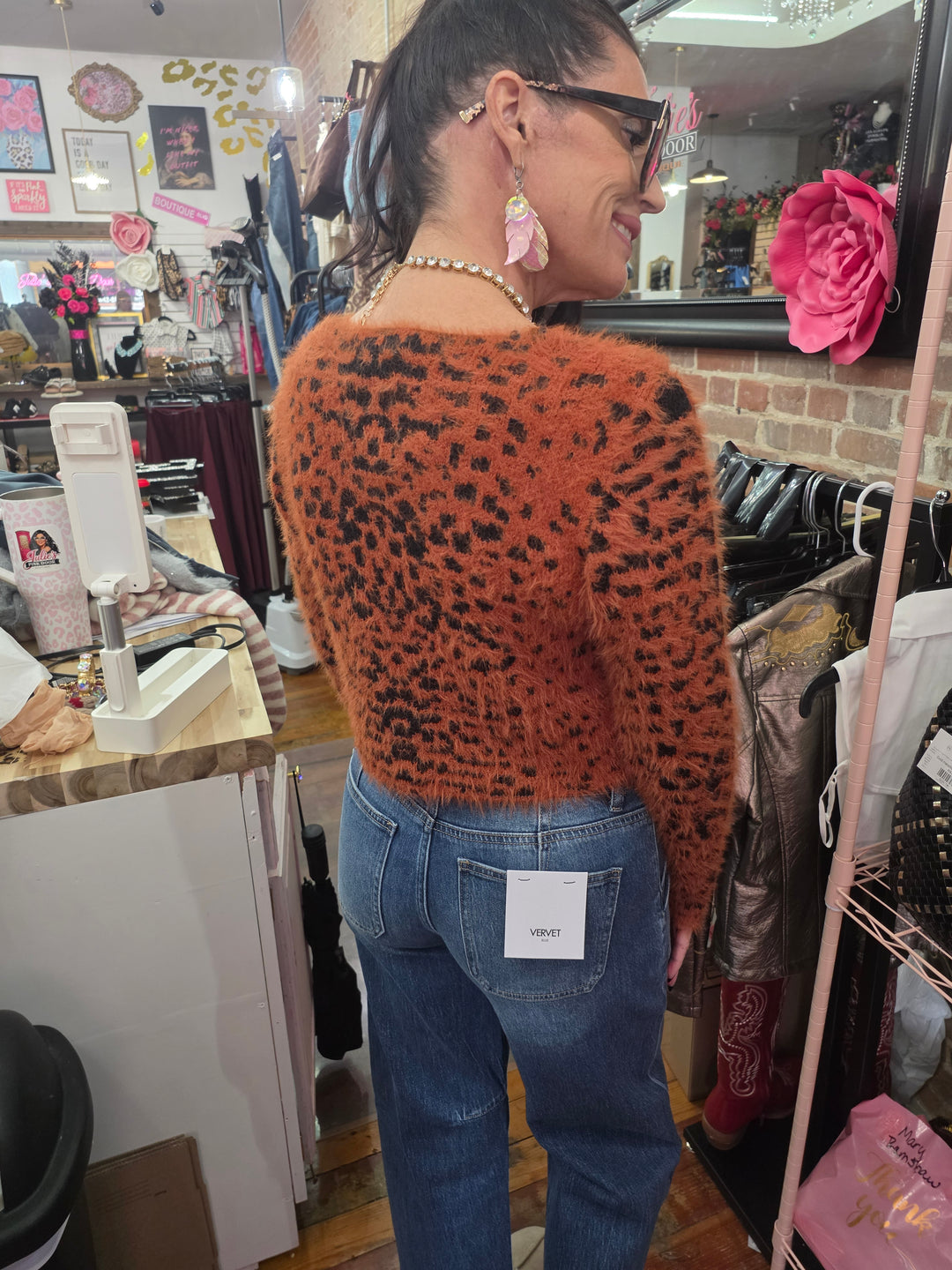 Cropped button cardi